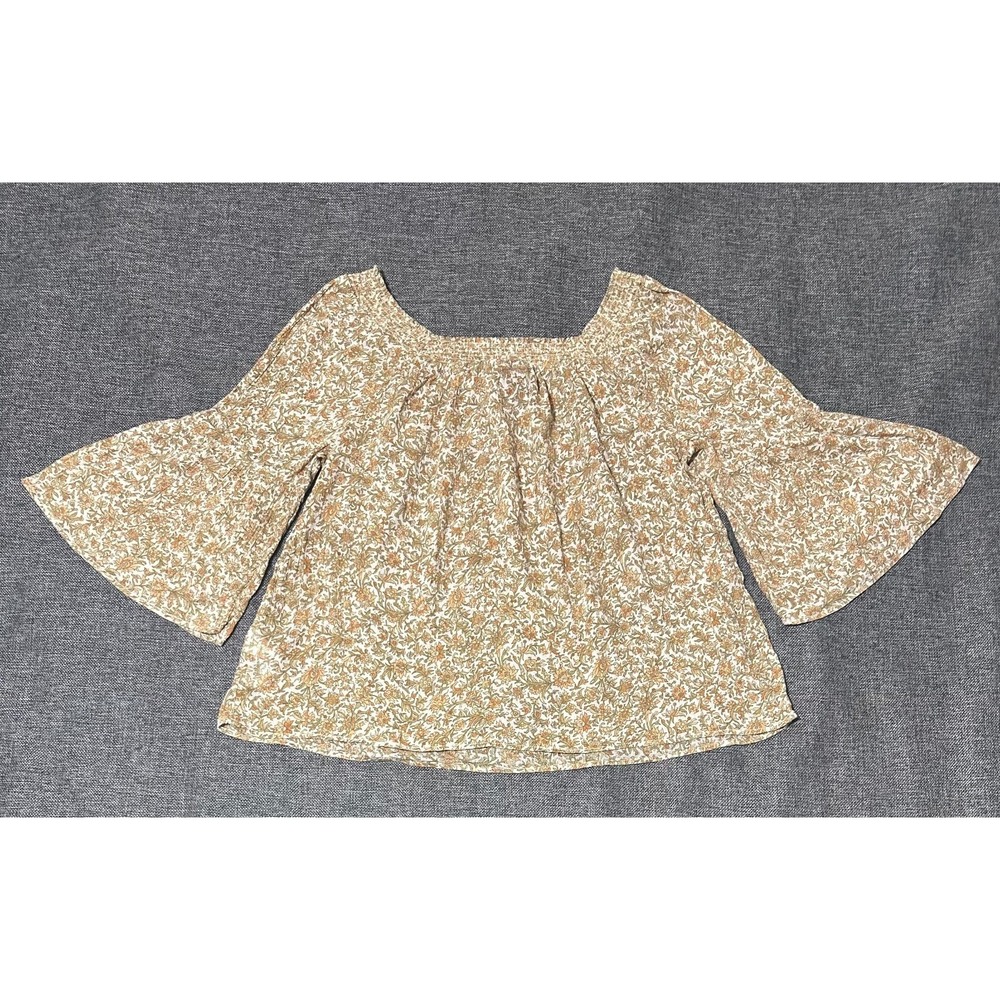 Chaps Women's L Floral‎ Flared Bell Sleeves Blouse - Picture 11 of 11